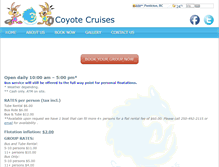 Tablet Screenshot of coyotecruises.ca